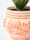 Oliver Bonas red leaf ceramic plant pot 13cm (British brand)
