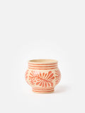 Oliver Bonas red leaf ceramic plant pot 13cm (British brand)