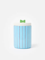 Next Oliver Bonas Blue & Burgundy Striped Ceramic Pet Treat Jar- Buy online at McGrocer