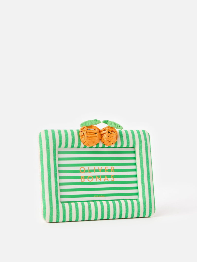 Oliver Bonas Green Fruta photo frame 4x6 3D orange - British product