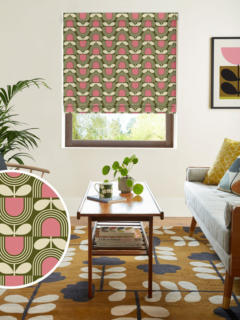 Orla Kiely Striped Tulip roman blind - British product