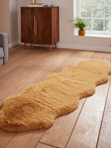 Next Think Rugs Super Teddy Double Sheepskin Plain Shaggy Rug Mustard 60cm x 180cm- Buy online at McGrocer