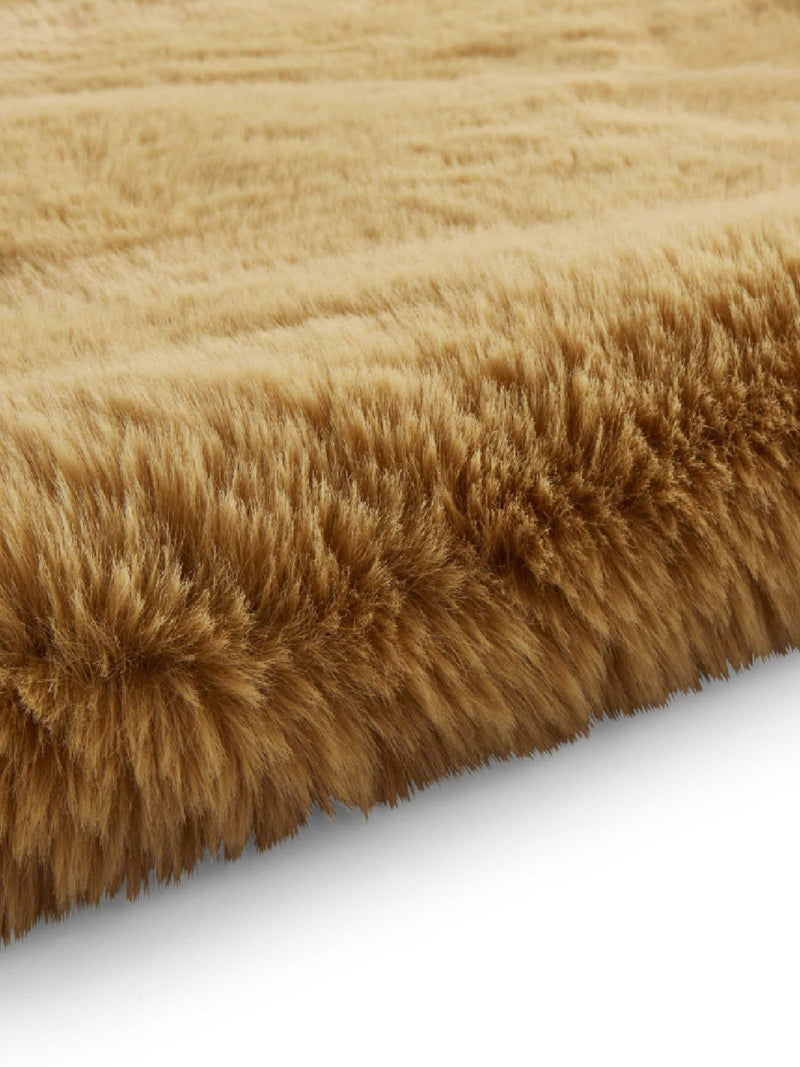 Think Rugs Mustard Super Teddy shaggy rug 60x180cm, UK version