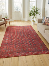 Next Think Rugs Red Kashmar Washable Traditional Rug- Buy online at McGrocer
