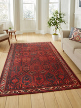 Next Think Rugs Red Kashmar Washable Traditional Rug- Buy online at McGrocer