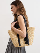 Next Phase Eight Natural Straw Tote Bag- Buy online at McGrocer