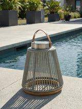 Next Maze Athena Light Grey Small Outdoor Solar Light- Buy online at McGrocer