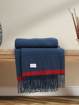 Next U.S. Polo Assn. Navy Iris Luxurious Soft Handle Twill Boxed Throw 130x170cm- Buy online at McGrocer
