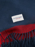 U.S. Polo Assn. Navy Iris soft handle twill throw 130x170cm - British product