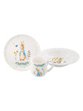 Peter Rabbit white ceramic dinner set 3-piece - British product