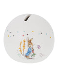 Peter Rabbit silver ceramic money bank, imported from the UK