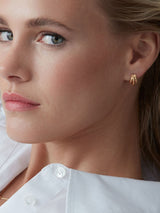 Next Dinny Hall Gold Tone Signature Triple Huggie Hoops- Buy online at McGrocer