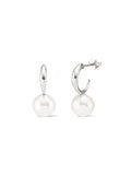Dinny Hall Toro pearl drop hoops silver tone with AAA pearls - British product