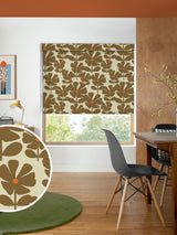 Next Orla Kiely Coffee Wildflower Made to Measure Roller Blind 730x730mm- Buy online at McGrocer