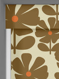 Orla Kiely roller blind Coffee Wildflower made to measure - British product