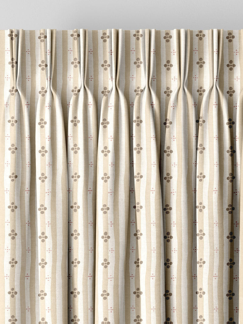 Emily Bond Natural Clara curtains, imported from the UK