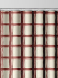 Emily Bond spiced red gingham made to measure curtains (British brand)