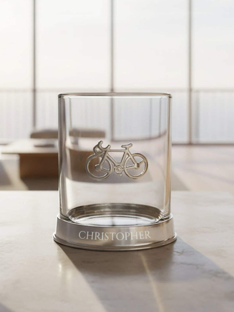 Treat Republic personalised cycling pewter tumbler 10cm - British product