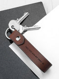 Treat Republic personalised luxury brown leather keyring 11.5cm - British product