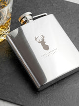 Next Treat Republic Personalised Stag 6oz Stainless Steel Hip Flask- Buy online at McGrocer