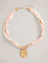 Next White Stuff Pink Janet Scarf Necklace- Buy online at McGrocer