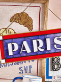 Oliver Bonas Red & Blue Paris stained glass wall art 28x35cm - British product