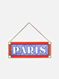 Oliver Bonas Red & Blue Paris stained glass wall art 28x35cm - British product