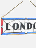 Oliver Bonas London stained glass wall art 28x42cm, imported from the UK