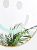 Oliver Bonas happy face hanging mirror gold round, UK version