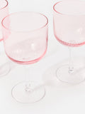 Oliver Bonas pink wine glasses set - British product