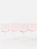 Oliver Bonas pink wine glasses set - British product