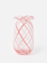 Next Oliver Bonas Red Palmera Swirl Glass Vase 28cm- Buy online at McGrocer