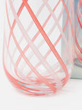 Oliver Bonas red Palmera swirl glass vase 28cm - British product