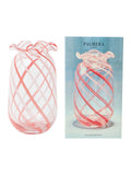 Oliver Bonas red Palmera swirl glass vase 28cm - British product