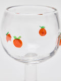Oliver Bonas clear orange spritz glasses pair, UK version
