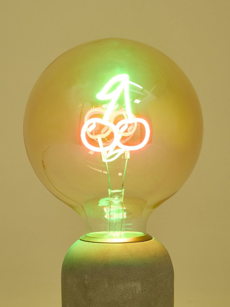Oliver Bonas red glass light bulb, imported from the UK