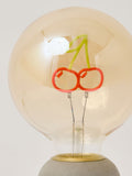 Oliver Bonas red glass light bulb, imported from the UK