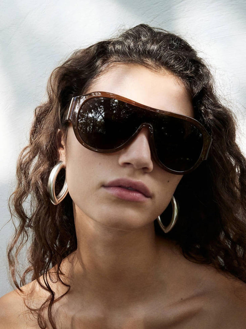 Mango silver hoop earrings, imported from the UK