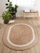 Next La Redoute Natural White Aftas Oval Jute Rug- Buy online at McGrocer