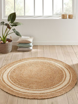 Next La Redoute Intérieurs Natural White Aftas Round Jute Rug- Buy online at McGrocer