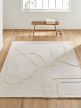 Next La Redoute Intérieurs Ecru Caila Abstract Wool Rug 200x290cm- Buy online at McGrocer
