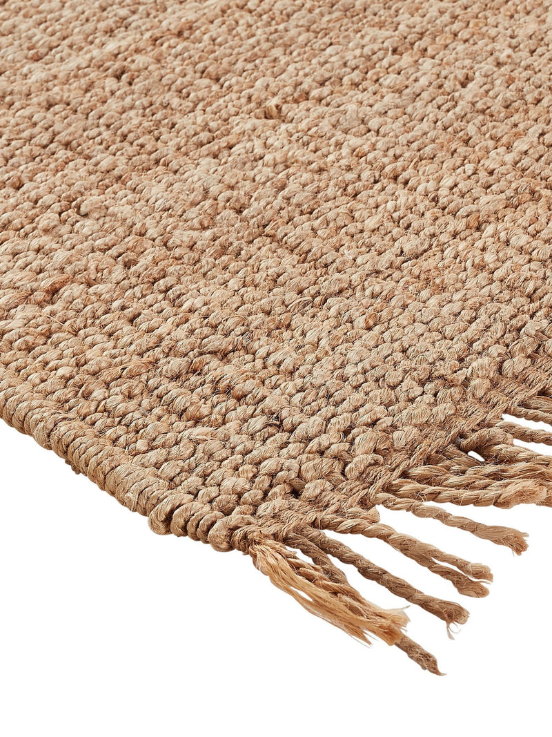 La Redoute jute rug beige fringed 200x290cm (British brand)