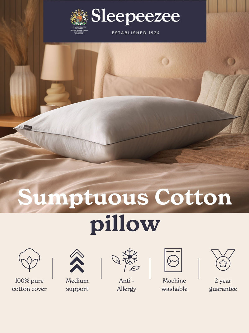 Sleepeezee cotton hypoallergenic pillow one size (British brand)