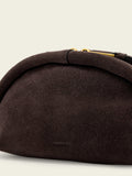 AllSaints Rosalie suede cross-body bag brown, imported from the UK