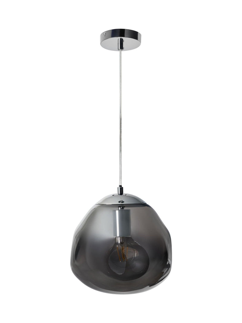 BHS glass pendant ceiling light smoke shade 100cm (British brand)