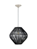 BHS black bamboo bobbin shade ceiling light - British product