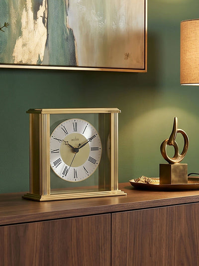 Next Acctim Clocks Gold Tone Hamilton Table Clock- Buy online at McGrocer