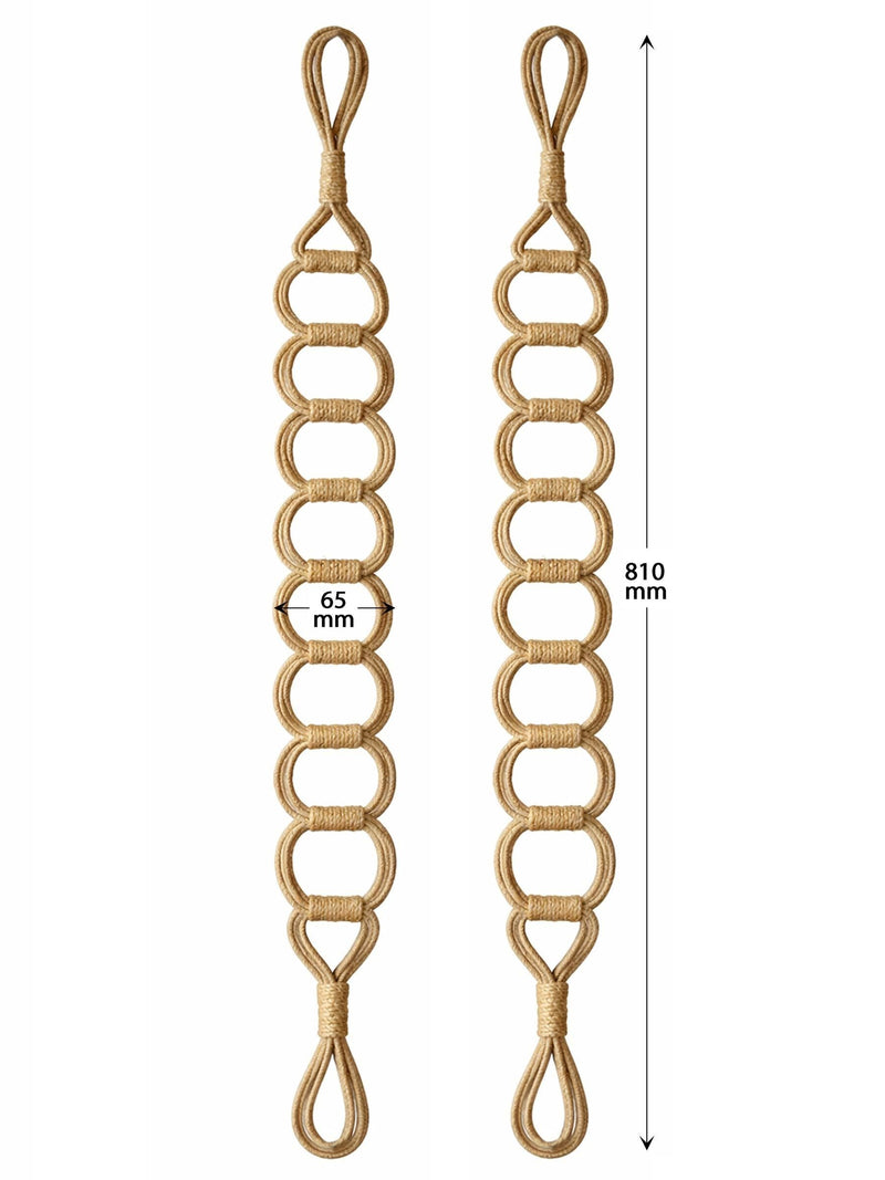 Laura Ashley natural Ardal tiebacks set of two 80cm (British brand)