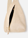 Oliver Bonas cream ecru corduroy belt bag, imported from the UK