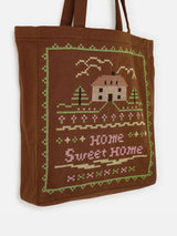 Next Oliver Bonas Brown Home Sweet Home Tote Shopper Bag- Buy online at McGrocer